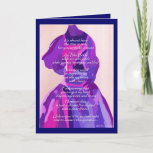 Will You Be My Bridesmaid Winter Wedding Purple  Invitation