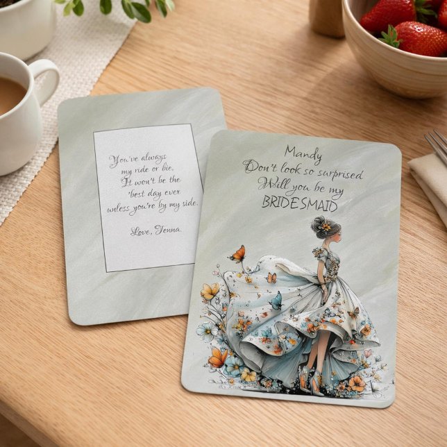 Will You Be My Bridesmaid Woman In Flowy Dress (Creator Uploaded)