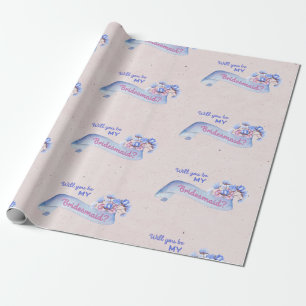 Will You Be My Bridesmaid Wrapping Paper