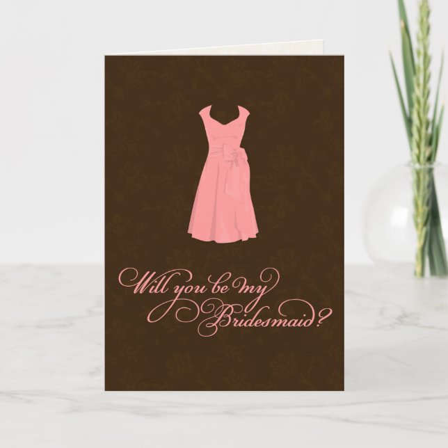Will you be my Bridesmaid? YOUR Colour & Chocolate Invitation (Front)