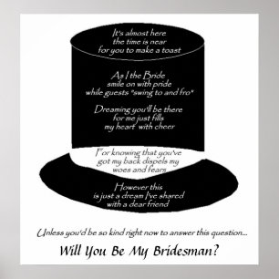 "Will You Be My Bridesman" Poster