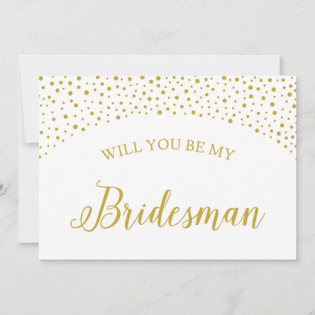 Will You Be My Bridesman Wedding Proposal Card (Front)