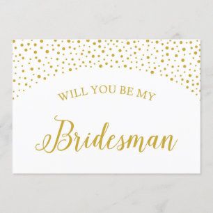 Will You Be My Bridesman Wedding Proposal Card