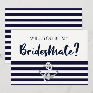Will You Be My Bridesmate Bridesmaid Card