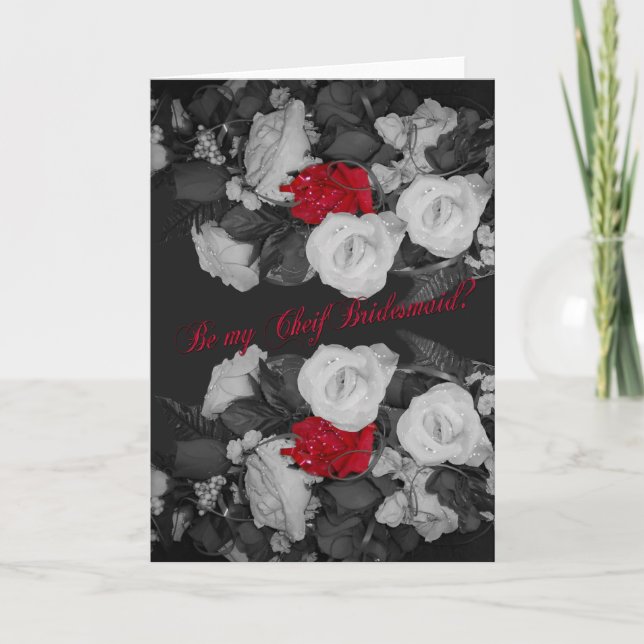 Will you be my chief bridesmaid wedding invite (Front)