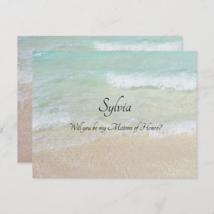 Will You Be My Custom Bridal Party Beach Note Invitation