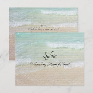 Will You Be My Custom Bridal Party Beach Note Invitation