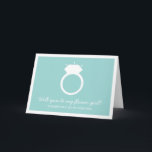 Will You Be My Flower Girl? Blue Ring Card<br><div class="desc">Will You Be My Flower Girl? Blue Ring Card</div>