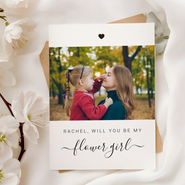 Will You Be My Flower Girl Bridal Party Proposal Card (Creator Uploaded)