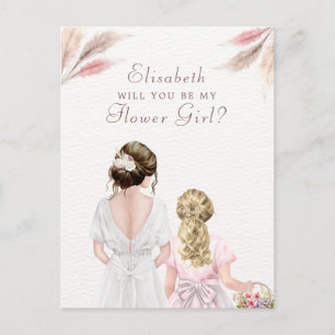 Will You Be My Flower Girl Bridal Party Proposal  Postcard
