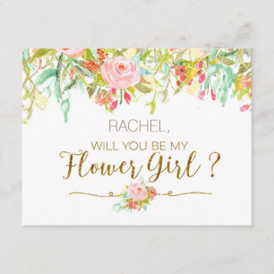 Will You Be My Flower Girl - Bridesmaid Card
