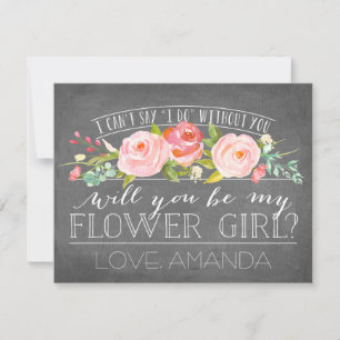 Will You Be My Flower Girl   Bridesmaid Invitation