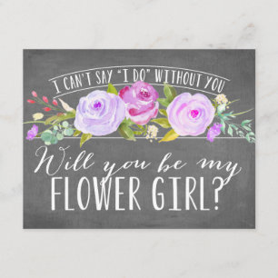 Will You Be My Flower Girl   Bridesmaid Invitation