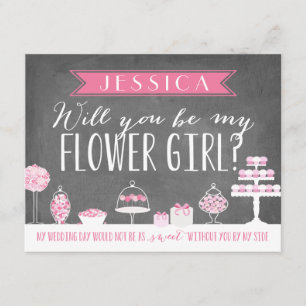 Will You Be My Flower Girl   Bridesmaid Invitation