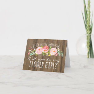 Will You Be My Flower Girl Bridesmaid Invitation