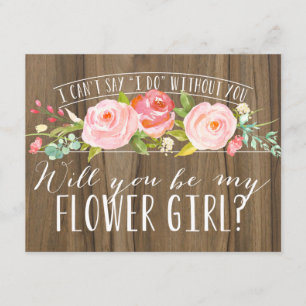 Will You Be My Flower Girl Bridesmaid Invitation