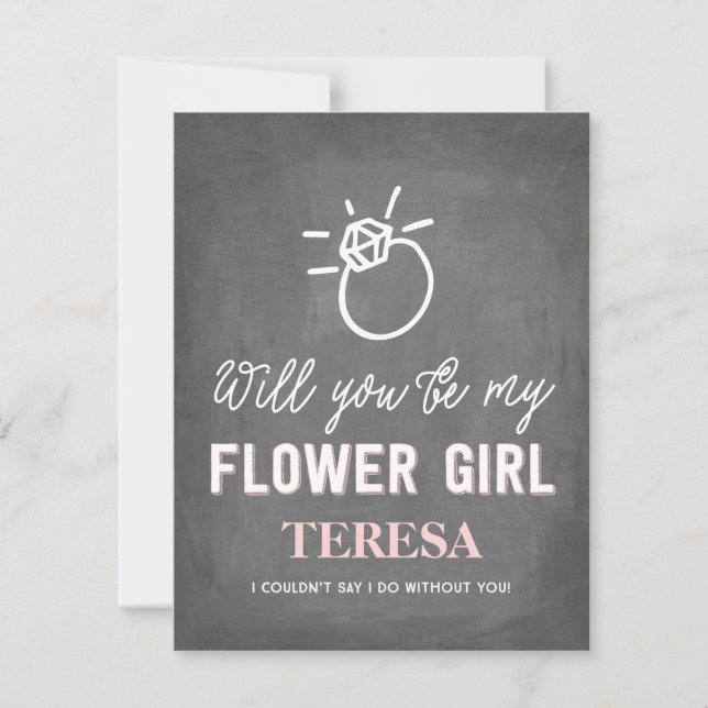 Will You Be My Flower Girl | Bridesmaid Invitation (Front)