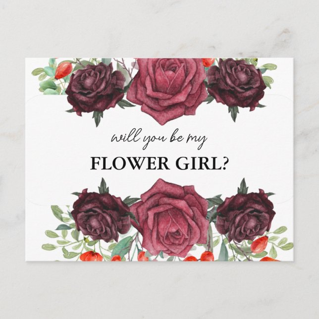 will you be my flower girl card (Front)
