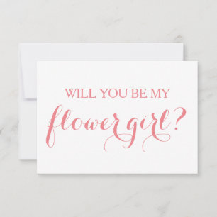 Will You Be My Flower Girl Card Bridal Party Card