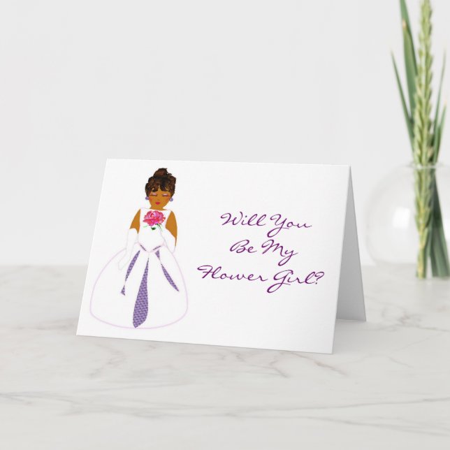 "Will You Be My Flower Girl" Card - Customisable (Front)