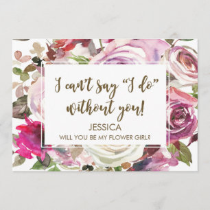 Will you be my flower girl card personalized