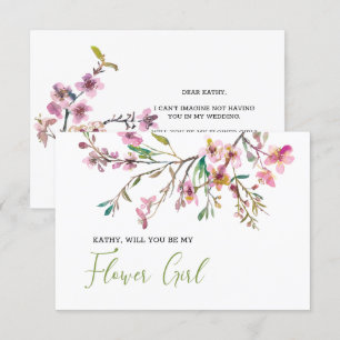 Will You Be My Flower Girl Cherry Blossom