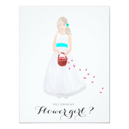Image of Will you be my flower girl custom card