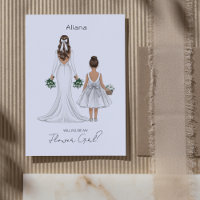 Will You Be My Flower Girl? Custom Illustration