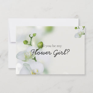 Will You Be My Flower Girl Elegant Orchid