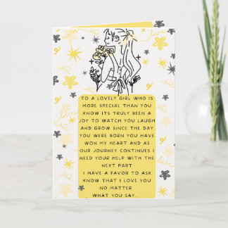 Will you be my flower girl? Flower Girl Poem  Card