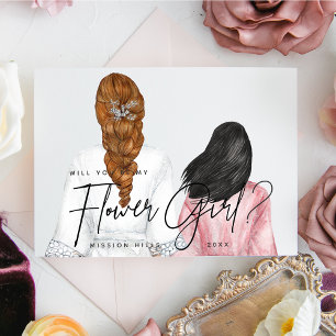 Will you be my Flower Girl? Girls in Robes Invitat Invitation