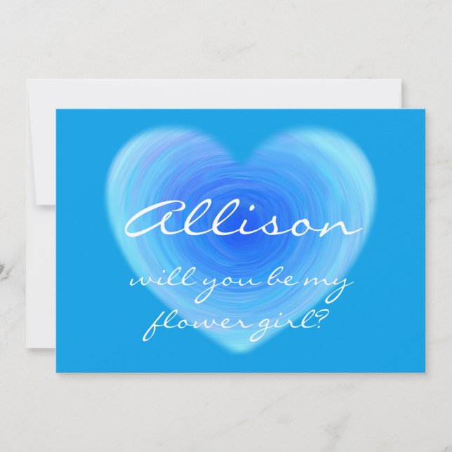 Will You Be My Flower Girl? Heart Personalised Invitation (Front)