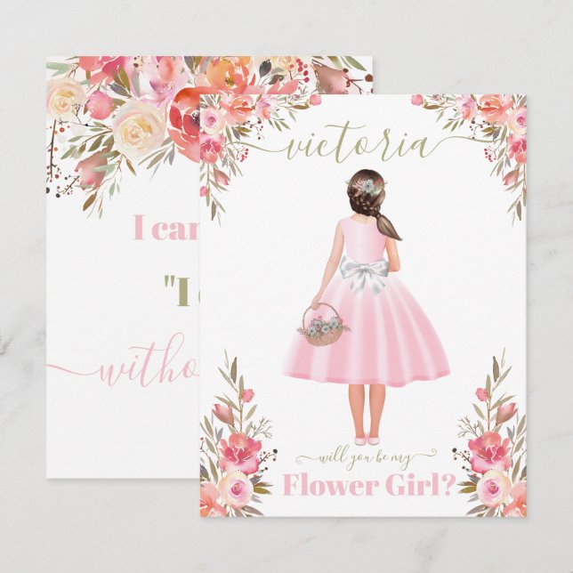 Will you be my Flower girl Invitation (Front/Back)