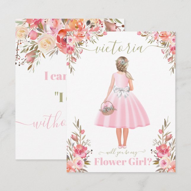 Will you be my Flower girl Invitation (Front/Back)