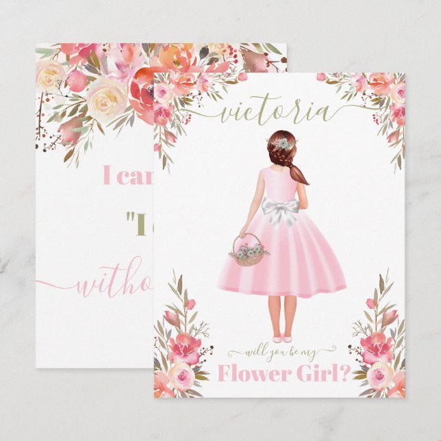 Will you be my Flower girl Invitation (Front/Back)