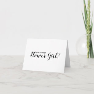 Will You Be My Flower Girl? Modern Proposal Card