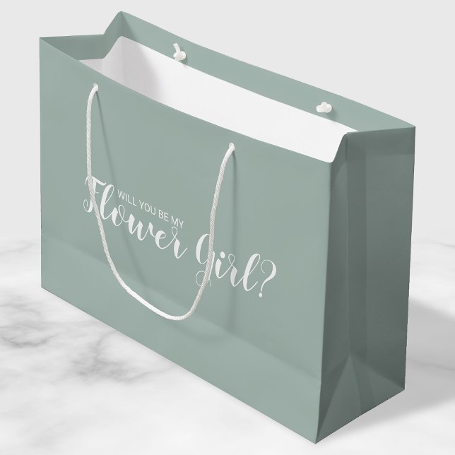 Will You Be My Flower Girl? Modern Proposal Large Gift Bag (Creator Uploaded)