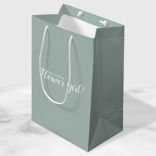 Will You Be My Flower Girl? Modern Proposal Medium Gift Bag (Creator Uploaded)