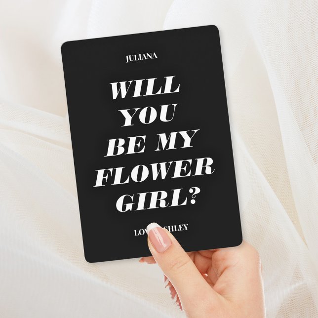 Will You Be My Flower Girl? Modern Text Invitation (Creator Uploaded)