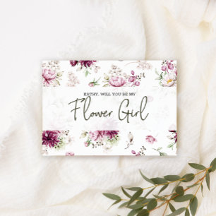 Will You Be My Flower Girl Peonies Pink Floral