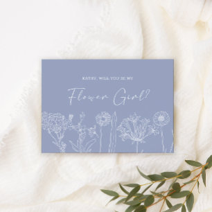 Will You Be My Flower Girl Periwinkle Flowers