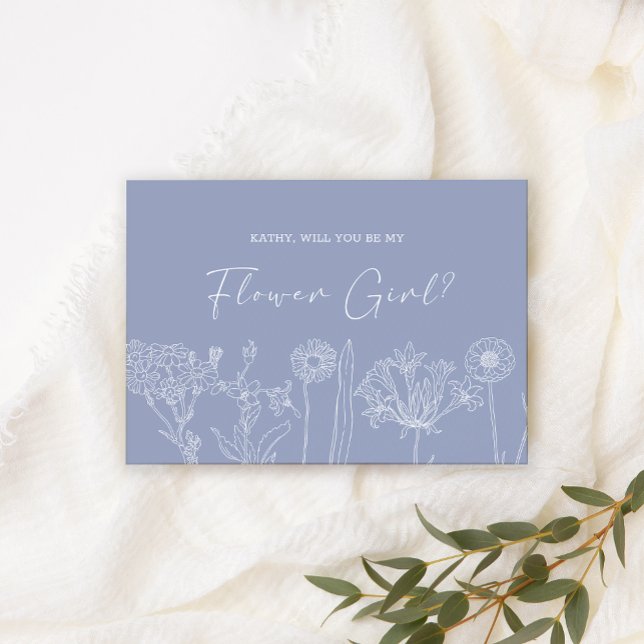 Will You Be My Flower Girl Periwinkle Flowers (Creator Uploaded)