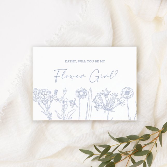 Will You Be My Flower Girl Periwinkle Flowers (Creator Uploaded)