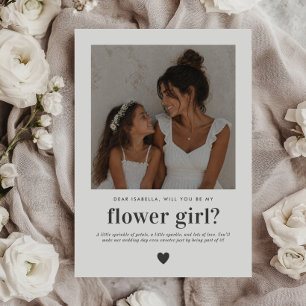 Will You Be My Flower Girl Photo Proposal Invitation