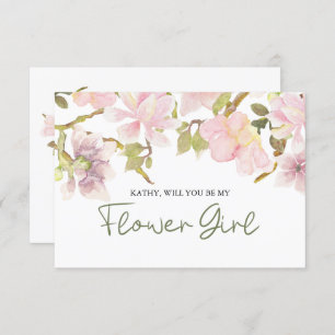 Will You Be My Flower Girl Pink Blush Magnolia
