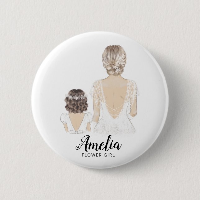 Will You Be My Flower girl Proposal Badge (Front)