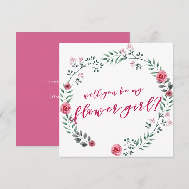 Will you be my Flower Girl | proposal card (Front/Back)