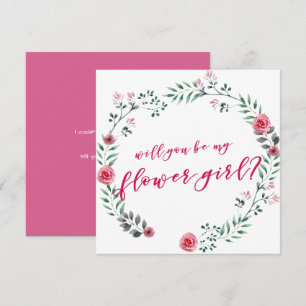 Will you be my Flower Girl   proposal card