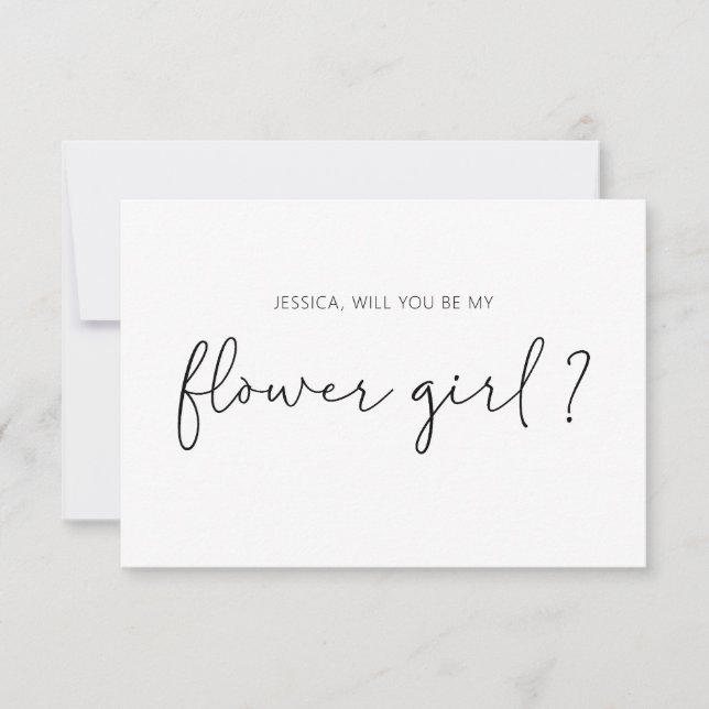 Will You Be My Flower Girl Proposal Card (Front)
