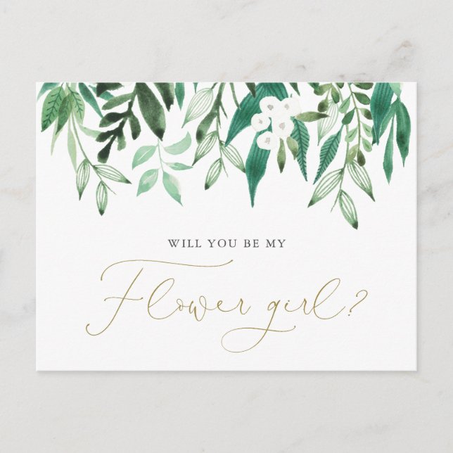 "Will you be my Flower Girl?" proposal card (Front)